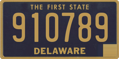 DE license plate 910789