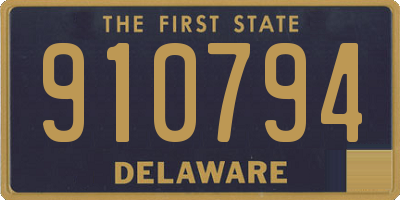 DE license plate 910794