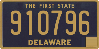 DE license plate 910796