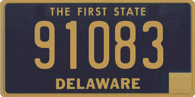 DE license plate 91083