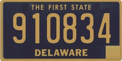 DE license plate 910834
