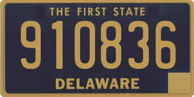 DE license plate 910836