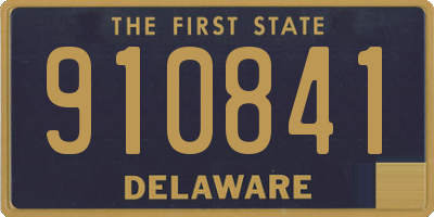 DE license plate 910841