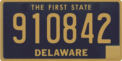 DE license plate 910842