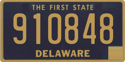 DE license plate 910848