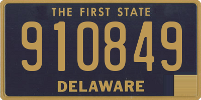 DE license plate 910849