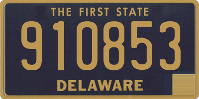 DE license plate 910853