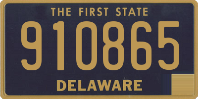 DE license plate 910865