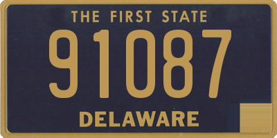 DE license plate 91087