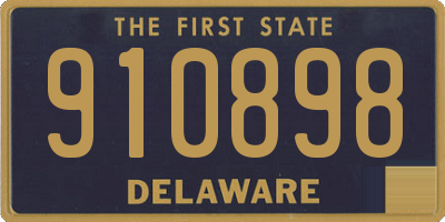 DE license plate 910898