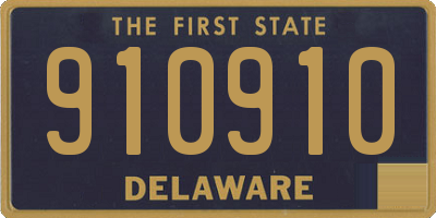 DE license plate 910910