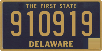 DE license plate 910919