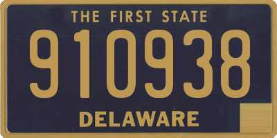 DE license plate 910938