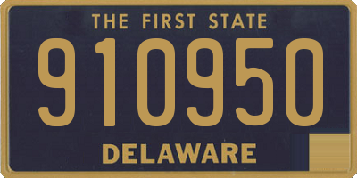 DE license plate 910950