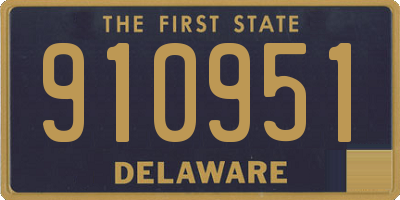 DE license plate 910951