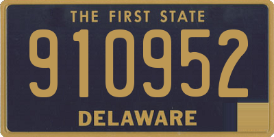 DE license plate 910952