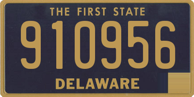 DE license plate 910956