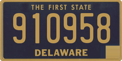 DE license plate 910958