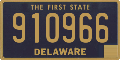 DE license plate 910966