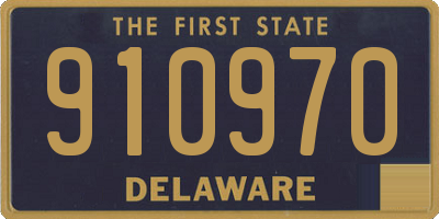 DE license plate 910970