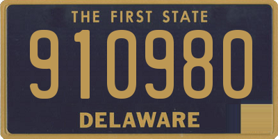 DE license plate 910980