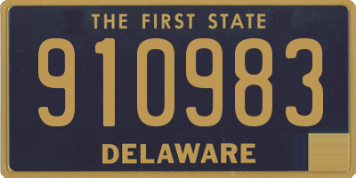 DE license plate 910983