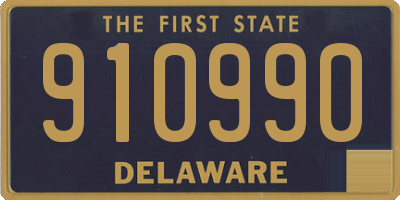 DE license plate 910990