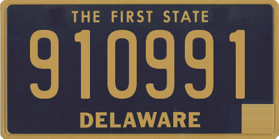 DE license plate 910991