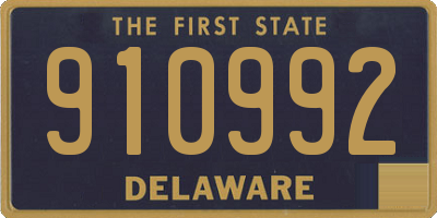 DE license plate 910992