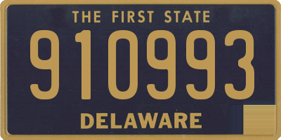 DE license plate 910993