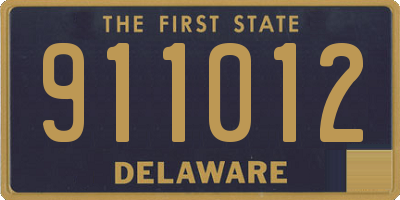 DE license plate 911012