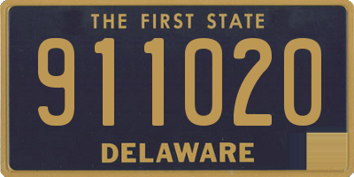DE license plate 911020