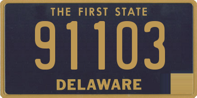 DE license plate 91103