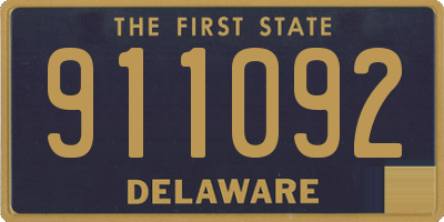DE license plate 911092