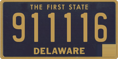 DE license plate 911116
