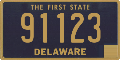 DE license plate 91123