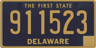 DE license plate 911523