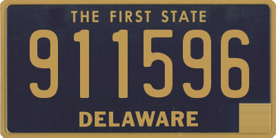 DE license plate 911596