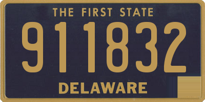 DE license plate 911832