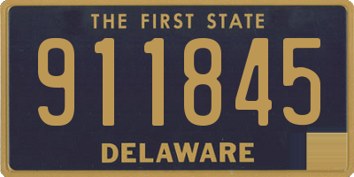 DE license plate 911845