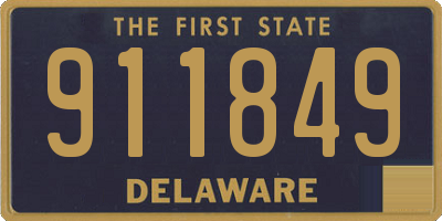 DE license plate 911849