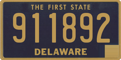 DE license plate 911892