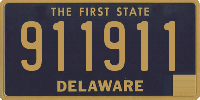 DE license plate 911911