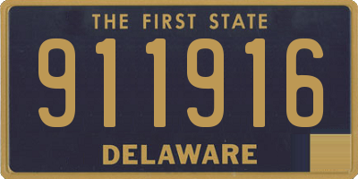 DE license plate 911916
