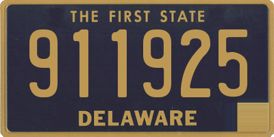 DE license plate 911925
