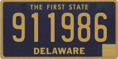DE license plate 911986