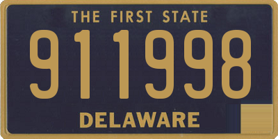 DE license plate 911998