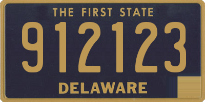 DE license plate 912123