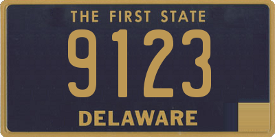DE license plate 9123