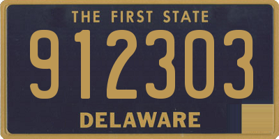 DE license plate 912303